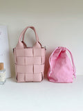 Momentlover Woven Solid Color Handbags Crossbody Bags