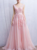 lemongor Pink Tulle Gown, Charming Teen Formal Dresses, Lovely Party Dresses