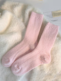 momentlover Solid Color Elasticity Socks