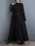 Momentlover Solid Color Pockets Buttoned Asymmetric Adjustable Sleeveless Loose Spaghetti-Neck Midi Dresses