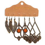 Water drop round drip oil fringed earrings