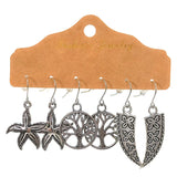 Water drop round drip oil fringed earrings