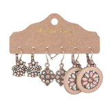 Bohemian oil drop diamond earrings