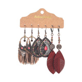 Bohemian oil drop diamond earrings