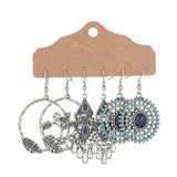 Bohemian oil drop diamond earrings
