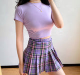 themeisles - Eva Plaid Tennis Skirt // Purple