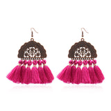 Bohemian fashion long tassel earrings