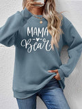 Momentlover Letter Graphic Round Neck Long Sleeve Sweatshirt