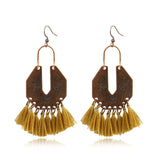 Bohemian fashion long tassel earrings