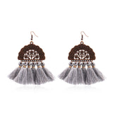 Bohemian fashion long tassel earrings