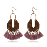 Bohemian fashion long tassel earrings