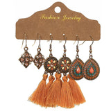 Bohemian fringed earrings