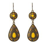 Bohemian oil drop earrings