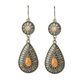 Bohemian oil drop earrings