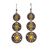 Bohemian oil drop earrings
