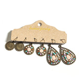 Bohemian oil drop earrings