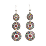 Bohemian oil drop earrings