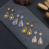 Bohemian oil drop earrings