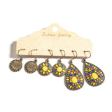 Bohemian oil drop earrings