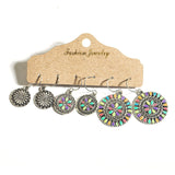 Bohemian oil drop earrings