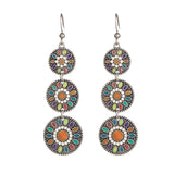 Bohemian oil drop earrings