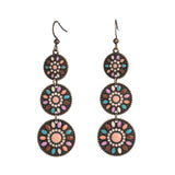 Bohemian oil drop earrings