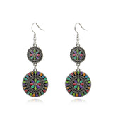 Bohemian oil drop earrings