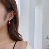 Simple zircon vintage pearl earrings
