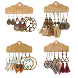 Three-piece set of teardrop-shaped dripping oil earrings