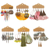 Bohemian tassel flower earrings