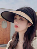 Momentlover Simple Sun Protection Straw Sun Hat