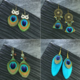 Owl feather earrings