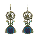 Owl feather earrings