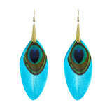 Owl feather earrings
