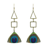 Owl feather earrings