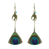 Owl feather earrings