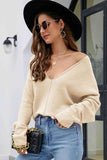 Momentlover V-Neck Center Seam Sweater