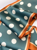 Momentlover Vintage Polka-Dot Printed Hair Band& Silk Scarf