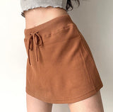 themeisles - Waffle Drawstring Skirt