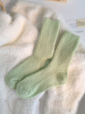 momentlover Solid Color Elasticity Socks