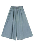 Momentlover Artistic Retro Loose Wide Legs Elasticity Jean Pants