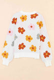 Momentlover Floral Round Neck Sweater