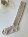 momentlover Casual Wool Keep Warm Solid Color Socks Accessories
