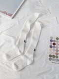 momentlover Casual Solid Color Knitting Stockings Accessories