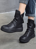 Momentlover Original Irregular Casual Zipper Booties
