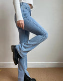 themeisles - Tala Cowgirl Split Jeans