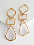 Momentlover Split-Joint Geometric Drop Earrings