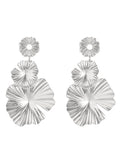 Momentlover Solid Color Flower Shape Drop Earrings
