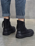 Momentlover Original Irregular Casual Zipper Booties
