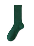 momentlover Solid Color Pleated Socks